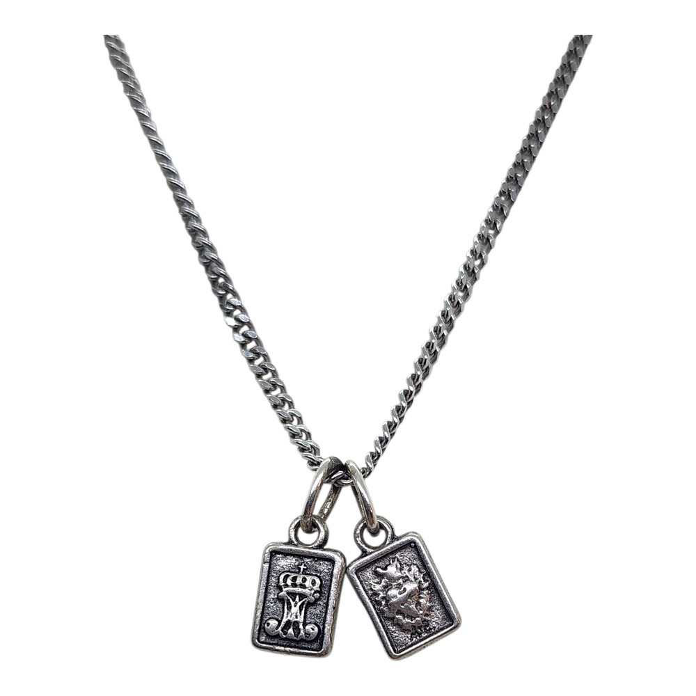 My Saint My Hero Silver 2 Charm Pendant Necklace Garment of Grace Scapular